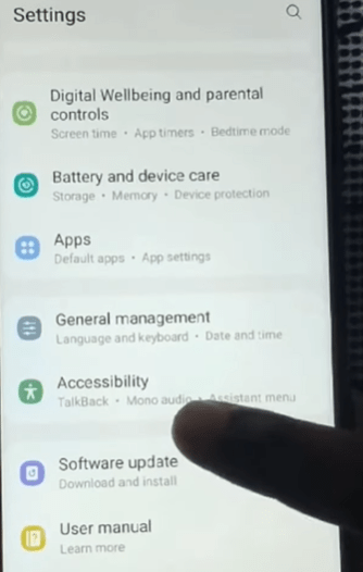 Accessibility Option in Settings