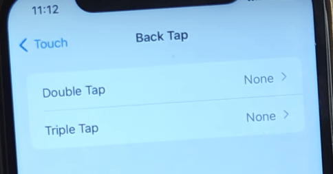 Double Tap and Triple Tap options to setup taking screenshot