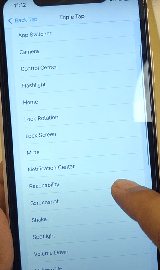 Screenshot option to take screenshot on iPhone