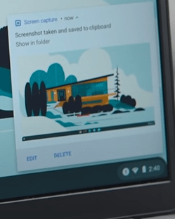 Screenshots on Chromebook looks like this