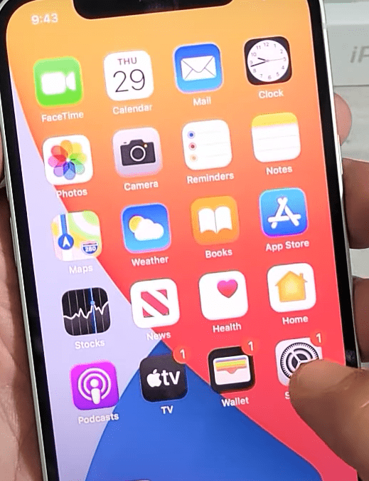 Settings App to set up Apple logo to take screenshot