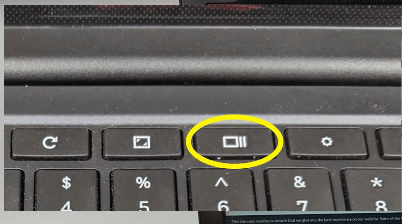 Take Screenshot on Chromebook by using Shift and Overview